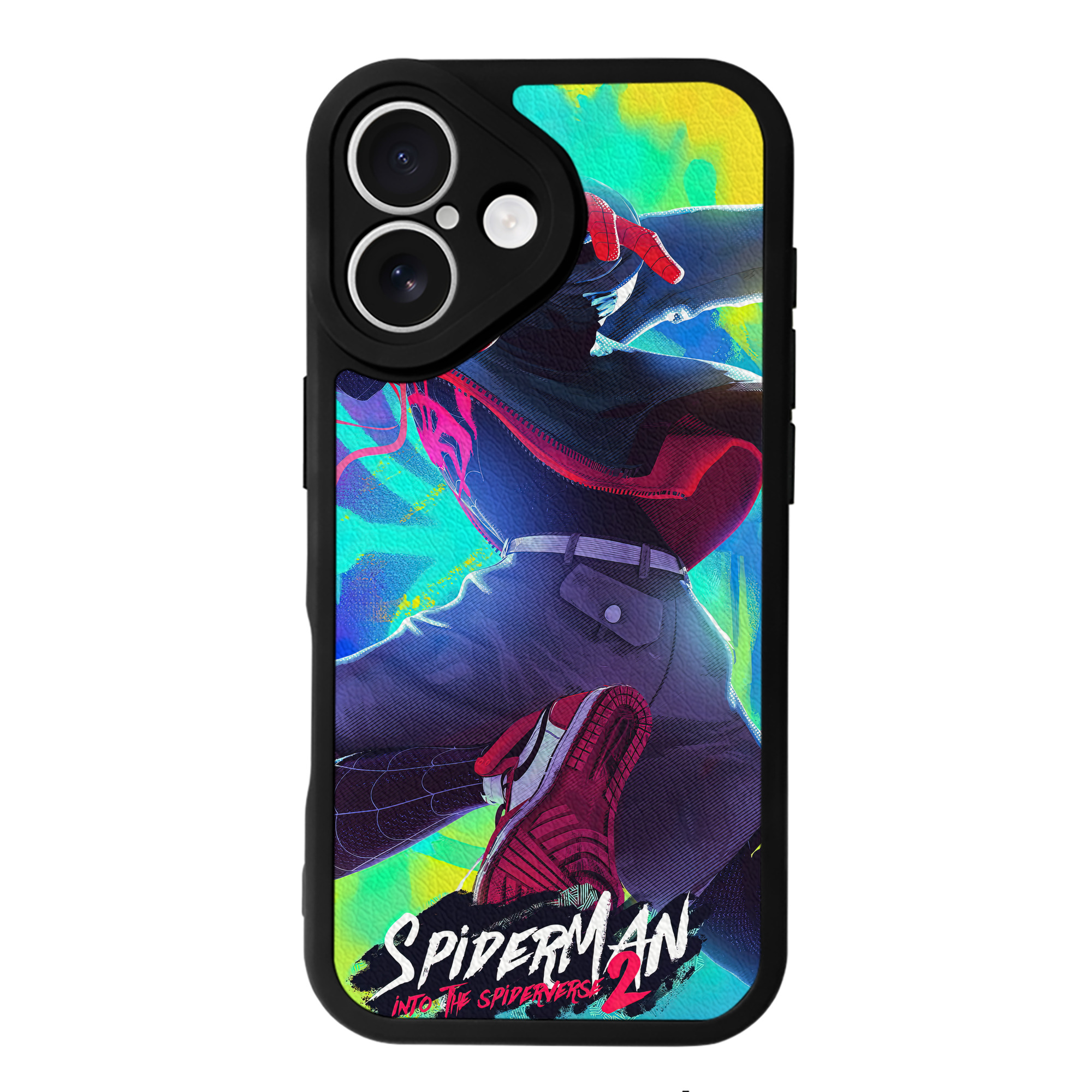 （画像用） Spider Man スパイダーマン 【iPhone 16シリーズ対応】シリコンスマホケース（レザー調） 材質：シリコン